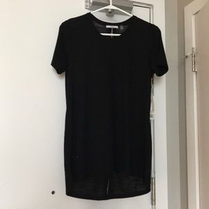 size medium black Dex viscose long tee
